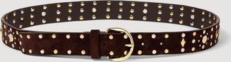 Sandro Suede belt with rivets