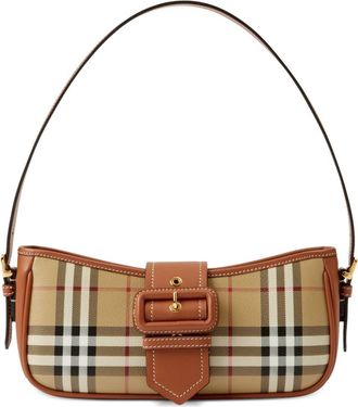 Burberry Sling Vintage Check shoulder bag - women - Polyester/Polyurethane/Cotton - One Size - Neutrals
