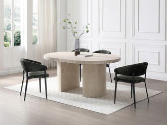 Vente-Unique Lotto di 2 sedie con braccioli in Tessuto e Metallo Nero Verde - AVRELA