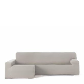Eysa Funda de sof&aacute; chaise longue biel&aacute;stica izquierda lino 250 - 310 cm