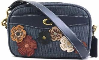 Coach Pre-owned Cross Body Bags, female, Blue, Size: ONE SIZE Pre-owned Canvas shoulder-bags