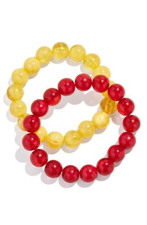 BaubleBar Jane Set of 2 Beaded Bracelets in Red at Nordstrom