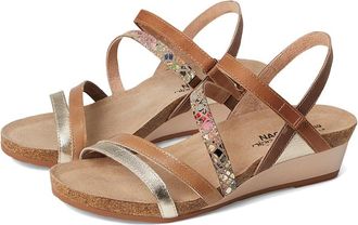 Naot Hero Womens Shoes Radiant Gold/Golden Floral/Arizona Tan Leather : EU 41 (US Womens 10) M