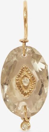 Pascale Monvoisin Einzelner Ohrhänger aus grünem Amethyst und Diamant Souad