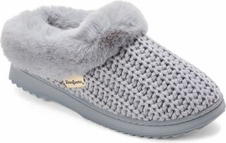 Dearfoams Hannah Festive Knit Clog Slipper in Sleet at Nordstrom, Size X-Large