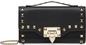 Valentino Garavani Portafoglio con catena Rockstud - Nero