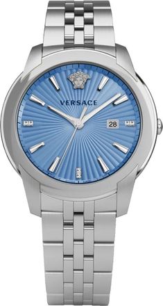 Versace V-Urban Herenhorloge Roestvrij Staal - Heren - Horloges - Grijs - ONE Size - Accessoires
