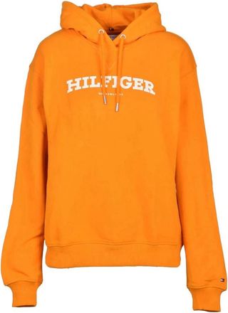 Tommy Hilfiger Katoenen Sweatshirt - Model: Felpa - Dames - Hoodies - Oranje - M - Katoen - Hoodies & sweatvesten