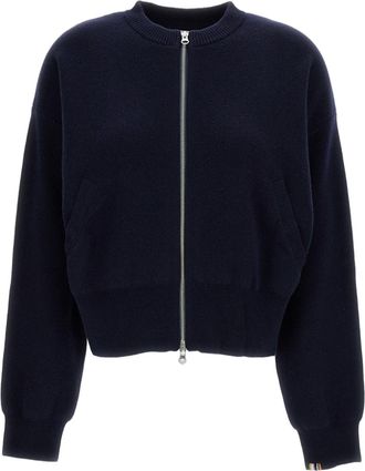 Extreme Cashmere Navy Blue N.478 Xtra Fun Cashmere Zip Cardigan