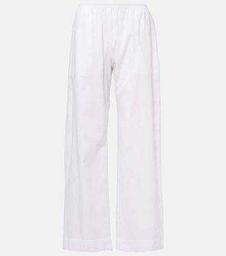 Leset Yoko mid-rise cotton wide-leg pants