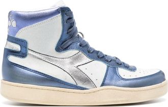 Diadora Mi Basket leather sneakers - women - Rubber/Pig Leather/Calf Leather/Fabric - 6.5 - Blue