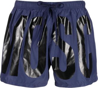 Moschino Heren Logo Zwemshort (Marineblauw)