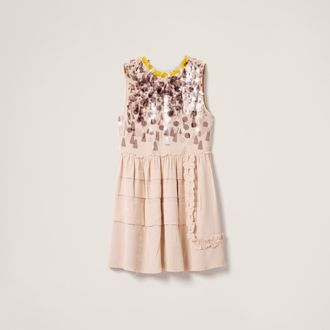 Miu Miu Embroidered marocain dress