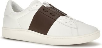 Valentino Garavani Mens Open Sneakers Bianco-Bark Brown Bianco/bark