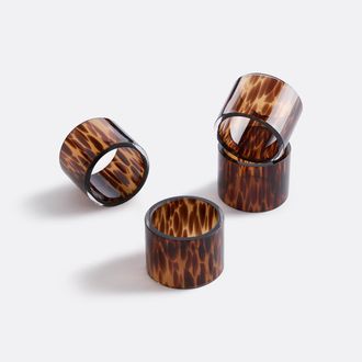 La Redoute Interieurs Set van 4 glazen servetringen, Fauvita