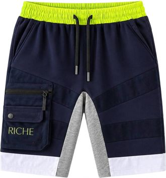 Vie+Riche Mens Suede Pocket Shorts In Navy