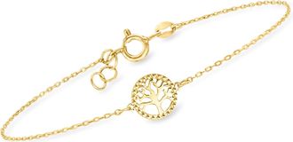 Canaria Canaria Italian 10kt Yellow Gold Tree Of Life Bracelet