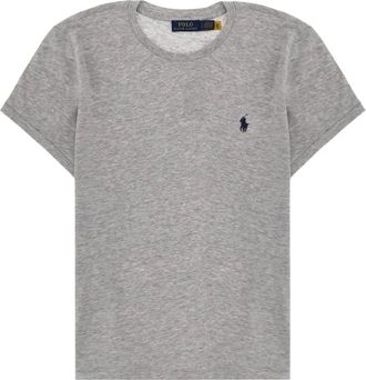 Polo Ralph Lauren T-Shirts, female, Gray, Size: XL Knit-T-Shirt