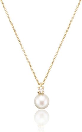 Lily & Roo Gold Diamond Style and Pearl Necklace
