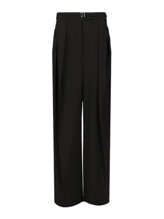 Sportmax Wide-Leg Trousers In Stretch Wool