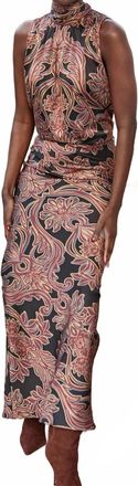 Misa Womens Sierra Skirt In Studded Flora Satin