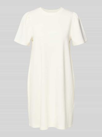 Rich & Royal T-Shirt-Kleid aus Modal-Mix mit Rundhalsausschnitt in Ecru, Gr&ouml;&szlig;e XL