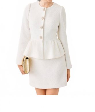 Lilly Pulitzer Araya Boucle Jacket In Coconut