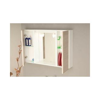 Feridras Specchiera da bagno rovere chiaro 91x61 cm con 2 ante Mondo 2.0 Feridras