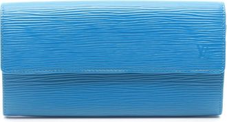 Louis Vuitton Cyan Green Epi Leather Long Wallet (Bi-Fold) (Pre-Owned)