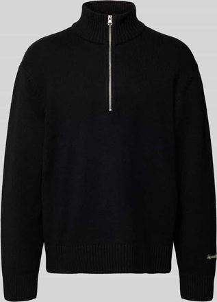 Jack & Jones Jack & Jones Strickpullover mit gerippten Abschlüssen Modell NORREBRO in Black, Größe XXL