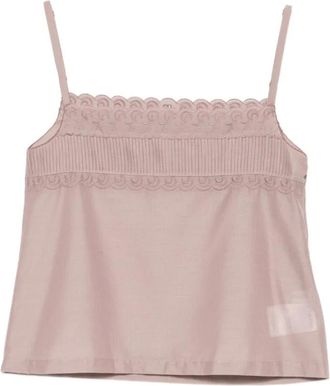 Low Classic LOW Classic, Tops, Dames, Roze, L, Katoen, Geborduurd Detail Top