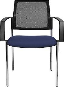 Topstar Silla Apilable De Malla 4 Patas Ue 2 Unid Asiento Azul