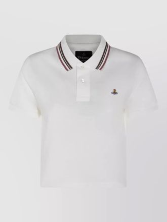 Vivienne Westwood cropped cotton short-sleeve polo top