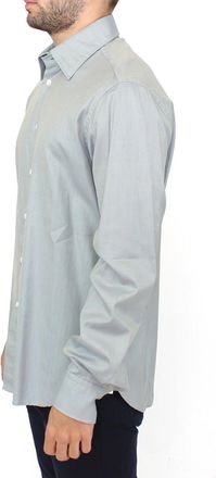 Ermanno Scervino Mens Gray Cotton Long Sleeve Casual Shirt Top