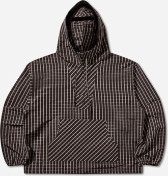 Umbro Check Masked Anorak Burgundy