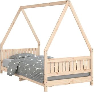 vidaXL Kids Bed Frame 90x190 cm Solid Wood Pine Vidaxl
