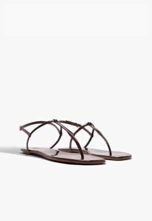 Schutz Womens Elsha Flat Sandal In Brown
