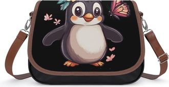 Generic Penguins Butterfly Crossbody Bags for Women Shoulder Messenger Bag Purse Handbags
