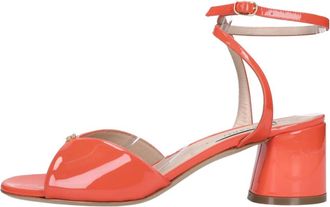 Casadei Lakschoenen van lakleer - Dames - Sandalen met hakken - Oranje - 37 EU - Leer - Schoenen