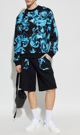 Versace Jeans Couture Sweatshirt With barocco Pattern, Mens, Black