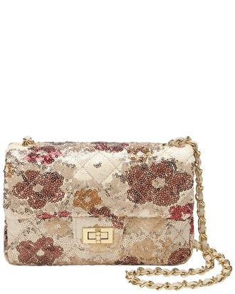 Tiffany & Fred Sequin & Leather Quilted Shoulder Bag