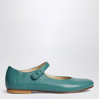 BONPOINT Ballerine Ella in pelle verde ardesia