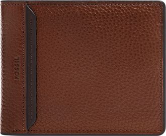 Fossil Mens Huntington Leather Bifold with Flip ID