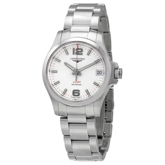Longines Conquest Quartz Silver Dial Watch L3.316.4.76.6
