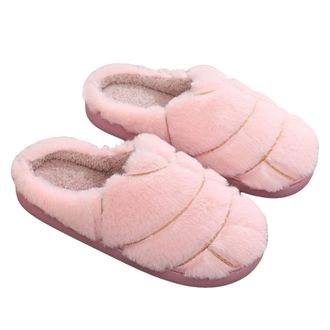 Generic Funny House Slippers For Women Men uk,Soft Shell Fur Plush House Slipper Slip-On Indoor Home Thermal Shoes Womens Non-Slip Flatform Comfortable Causal