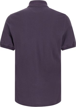 Brunello Cucinelli Logo-Embroidered Cotton Piqu&eacute; Polo Shirt - Purple
