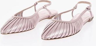 Del Carlo Lam&eacute; Leather Slingback Ballet Flats TREVI size 38,5