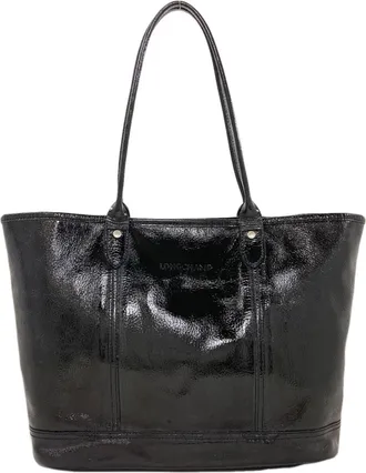 Longchamp Black Patent Leather Tote Bag (Pre-Owned)