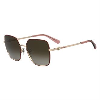 Moschino Womens Accessories Moscsun Rectangular in Burgundy Gold - One Size