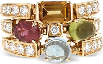 Bulgari Anello Allegra con diamanti multicolore anni 2010 - Oro